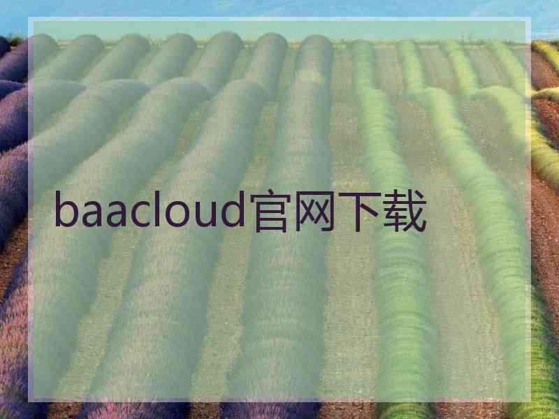 baacloud官网下载